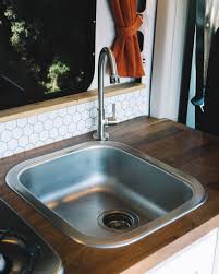 diy campervan kitchen set up & essentials