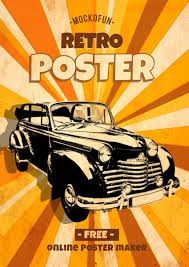 This detailed retro poster illustration from 67 inc depicts cards of iconic classic designs from a to z. Free Retro Poster Design Mockofun