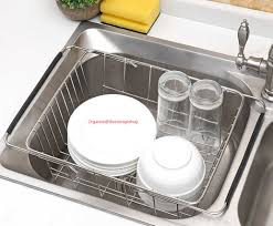 Shop cookware & bakeware & more. Stainless Steel Expandable Over Sink Dish Drainer Dl4589 Organise At The Storage Shop