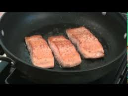 Cooking Salmon At Home Youtube Thaw Blot Dry Lightly Add Salt And Pepper Heat 1 T Oil In Pan On Easy Salmon Recipes Asparagus Recipes Roasted Recipes