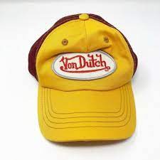 Von Dutch Kustom Made Yellow Trucker Hat Trucker Hat Hats Von Dutch
