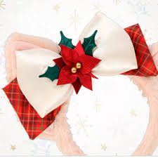 Tokyo Disney LinaBall Christmas bow ears headband