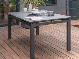 Salon de jardin alu avec rallonge mailleraye fr table aluminium. Table De Jardin Miami Aluminium Plateau Verre Avec Rallonge 180 240x100x77cm Gris Anthracite