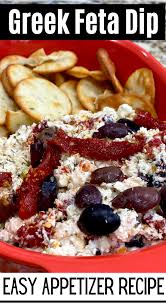 Fresh Feta Dip Appetizer Made With Cucumbers And Kalamata Olives Recipe Feta Dip Easy Appetizer Recipes Recipes