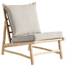 Comparez les prix et achetez en ligne pas cher. Chaise Lounge De Jardin Bambou Gris Naturel 55x87xh45 80cm Petite Lily Interiors