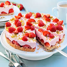 Erdbeer Frischkase Torte Rezept Leckere Torten Rezepte Erdbeer Kasekuchen