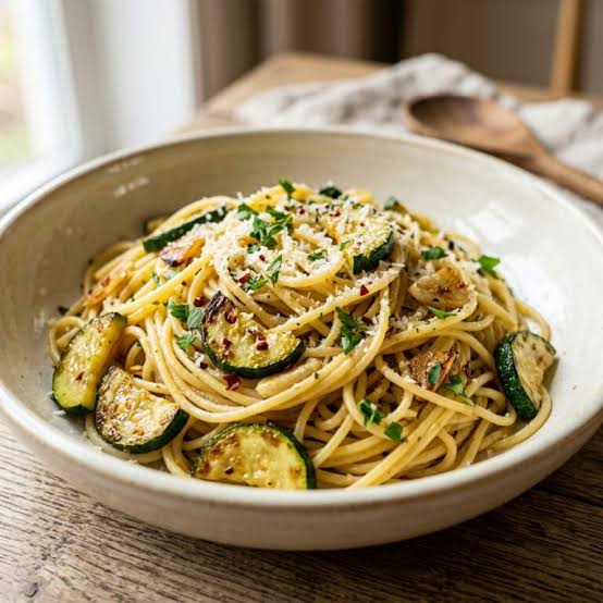 Spaghetti Aglio Olio With Zucchini Recipe 2026