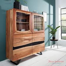 Imposantes Highboard Akazienholz Riess Ambiente De Akazienholz Mobel Haus Deko Highboard