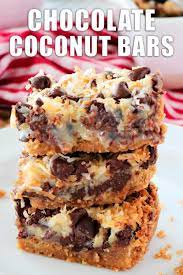 Chocolate Coconut Bars Recipe The Anthony Kitchen Recipe Condensed Milk Recipes Desserts Condensed Milk Recipes Easy Dessert Bar Recipe