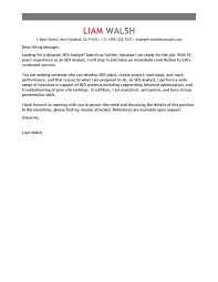 Best Seo Cover Letter Examples Livecareer