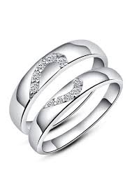 Diamond Accents Heart Promise Rings For Couples Couple Jewelry Fine Diamond Jewelry Cheap Silver Rings