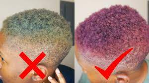 Ombré for short hair choosing a shade: Dying My Short 4c Natural Hair Back Purple After Color Faded Mona B Youtube