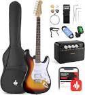 DST-1S Full-Size 39 Inch Electric Guitar Sunburst Package with Amplifier, Bag, Capo, Strap, String, Tuner, Cable and Pick Donner