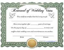 Printable Green Renewal Of Wedding Vows Certificate Wedding Vows Template Wedding Renewal Vows Wedding Vows