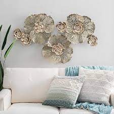 Metallic Floral Collage Wall Sculpture Kirklands Beautiful Wall Decor Flower Wall Decor Wall Decor Living Room