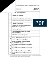 Kuda besi ini sukses terjual 60.553 unit pada semester satu 2018. Senarai Semak Dokumen Pendaftaran Tahun 1