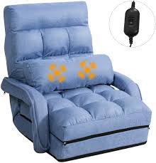 Belleze teofila tufted chaise lounge chair leisure sofa couch with bolster pillow nailhead trim and turned legs, brown belleze. Updated Folding Massage Lazy Sofa Floor Chair Sofa Lounger Bed With Armrests And A Pillow Lounger Bed Chaise Couch Blue