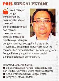 Desakan itu lebih lantang selepas istana. Tmsabli On Twitter Calon Barisan Nasional Parlimen Sungai Petani P015 Shamsul Anuar Ismail P014 Sungaipetani Kedahevent Http T Co Gmcv4cxgpk