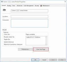 You may edit the printer test page settings before running the test. Canon Knowledge Base Print A Test Page For Your Printer Windows
