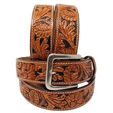 Great savings & free delivery / collection on many items. Challenger Horsewear Men S Cowboy Western Rodeo Fashion Tooled Floral W Inlay Leather Belt 2654rs Walmart Com Walmart Com