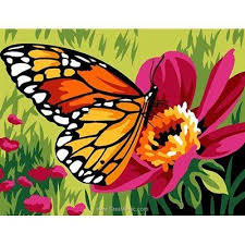 Kit Canevas Pour Enfants Papillon Buttinant De Margot Acrylic Art Canvas Painting Tutorials Gouache Art