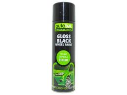 Autotek Car Alloy Gloss Black Wheel Spray Paint 500ml At00gbw500