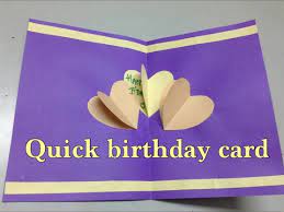 Handmade cards are always considered special. Easy And Quick Birthday Card Handmade Youtube