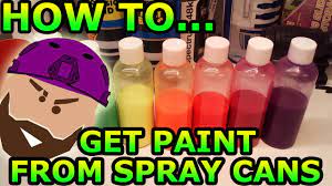 How To Get Paint Out Of Aerosol Spray Cans Youtube