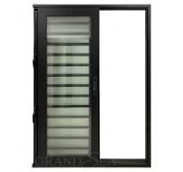Best House Front Aluminum Sliding Door With Glass Louvers ...