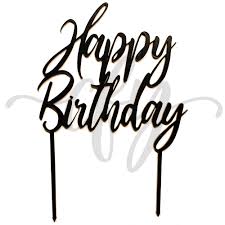 Use the best html fonts with affordable hosting for your website. Happy Birthday Cake Topper Acrylic Script Black Party Decoration Creations For You
