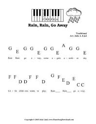 Rain Rain Go Away Pre Staff Piano Sheet Music For Preschoolers And Beginning Piano Lessons Favoritepi Piano Songs For Beginners Piano Music Easy Blues Piano