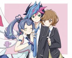 Yusaku Fujiki Aoi Zaizen And Blue Angel Yugioh Cute Anime Character Yugioh Collection Blue girl, yusaku fujiki and blue angel yugioh vrains. yusaku fujiki aoi zaizen and blue
