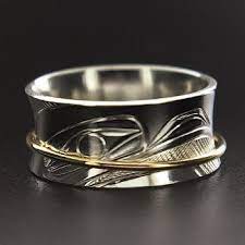 Lattimer Gallery Corrine Hunt Sterling Silver And 14k Ring Jewelry Art Jewelry Native American Jewelry