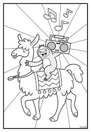 Sloths Love Llamas Boombox On Crayola Com In 2020 Crayola Coloring Pages Cute Coloring Pages Free Kids Coloring Pages