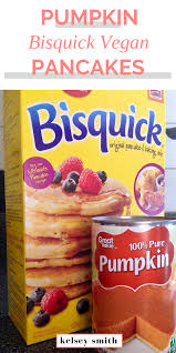 Bisquick Ultimate Pancake Recipe On Box Vegan Bisquick Pumpkin Pancakes Recipe Pumpkin Pancakes Bisquick Vegan Pancakes Vegan Pumpkin Spice