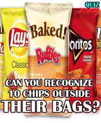 Potato chip chicken is crispy, crunchy, and juicy all at once. How Well Do You Know The Different Kinds Of Potato Chips Answer These 10 Potato Chips Outside Their Bag I Got 10 10 Potato Head Chips Quizzes Food Logo Quiz