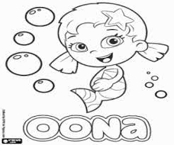 Coloring pages of bubble guppies. Oona Character From Bubble Guppies Coloring Page Printable Game