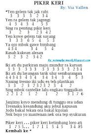 Check spelling or type a new query. Lirik Lagu Pikir Keri Chord