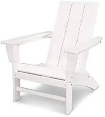 Amazon Com Polywood Ad420wh Modern Adirondack Chair White Garden Outdoor Modern Adirondack Chair Modern Adirondack Adirondack Chair