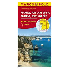 Portugália vaktérkép, portugália partvonala és határvonala. Algarve Del Portugalia Terkep Marco Polo Frigoria Konyvkiado Kft