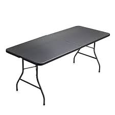 Cosco 6 Foot Centerfold Blow Molded Table In Black Folding Table Cosco Camping Table
