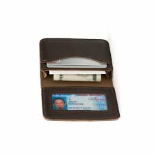 Slant back counter top brochure holder 4 wide tri fold. Leather Business Card Holder Men S Rfid Front Pocket Card Wallet Saddleback