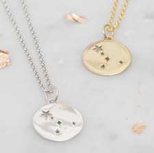 18k gold over sterling silver. Cancer Star Sign Necklace In Silver Or Gold Vermeil By Muru Notonthehighstreet Com
