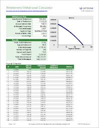 retirement withdrawal calculator for excel