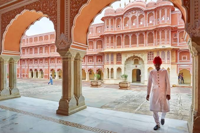 Pritam Niwas Chowk inside the City Palace, AI generated