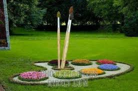 Artist Paint Palette Using Flowers Garden Gardening Inspiration Ideas Art Creative Garden Art School Garden Garden