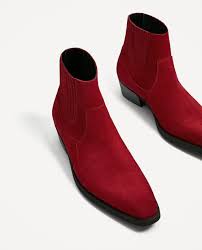 Enter now and discover all the shoes of the new collection at zara. Red Leather Ankle Boots Leather Shoes Man Zara United States Mens Suede Boots Ankle Boots Men Boots Outfit Men