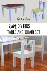 Easy Diy Kids Table And Chair Set With Free Plans Anika S Diy Life Diy Kids Chair Diy Kids Table Kids Table And Chairs