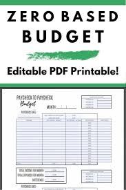 Paycheck To Paycheck Monthly Budget Template Zero Based Etsy In 2020 Budgeting Monthly Budget Template Personal Finance