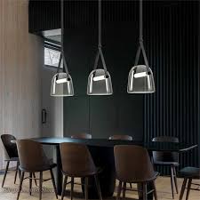 Post Modern Glass Pendant Lights Mona Led Belt Hanging Lamp Living Room Kitchen Light Fixtures Home Decor Suspension Luminaire Aliexpress